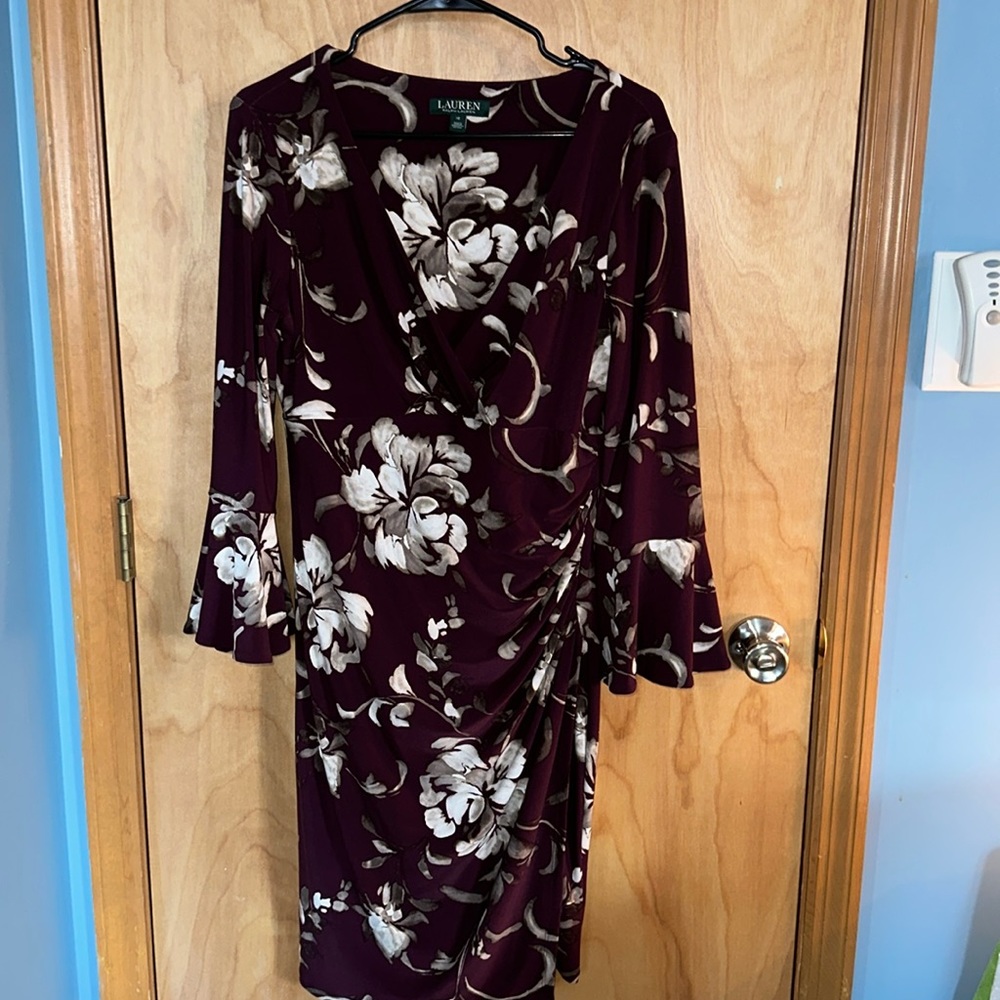 Women’s Ralph Lauren Purple Floral Dress Size 12